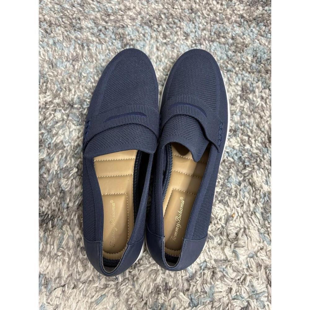 Tommy Bahama Shoes Womens 9.5 Bay Penny Loafers Boat Nautical Coastal Navy - Picture 3 of 11